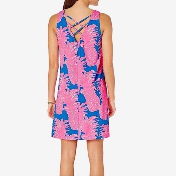 Lilly Pulitzer Kristen Swing Dress SZ S Blue Haven Little Flamenco - Picture 2 of 13